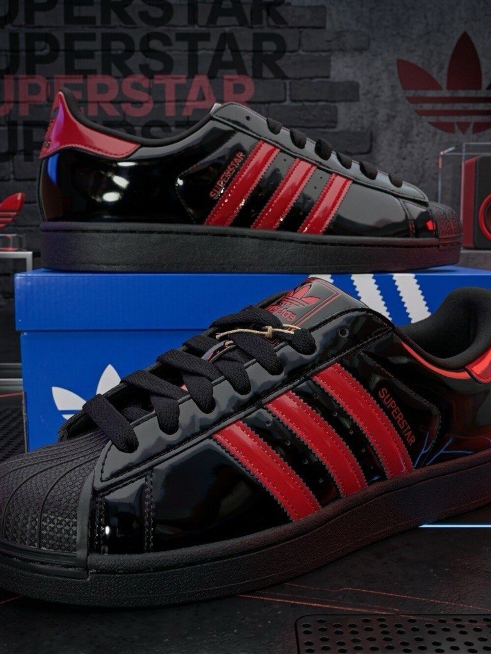 Adidas Superstar II Patent Leather. Brand New. Mens Size: 10.5.